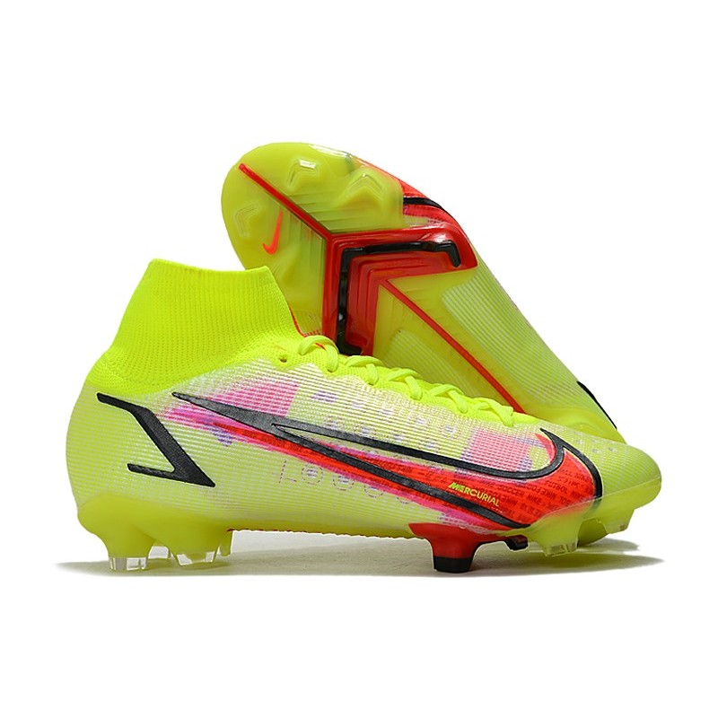 Nike Mercurial Superfly VIII Elite DF FG Volt Černá Bright Crimson